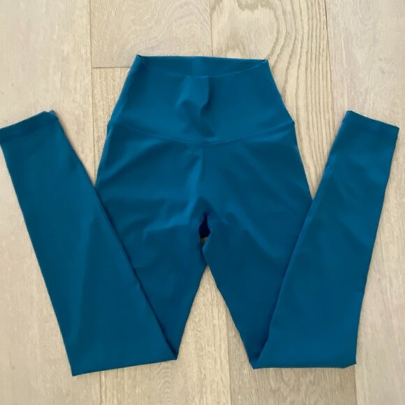 NVGTN Signature 2.0 High Waist Back Seam Deep Teal Sleek Legging Size S. - Picture 3 of 11